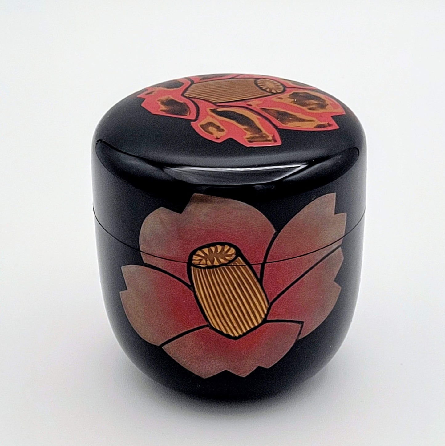 Camellia usucha natsume 椿紋薄茶器 Oshita Kosen